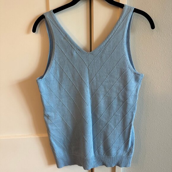 NWT Loft Light Blue Sweater Tank Size S - Picture 3 of 3
